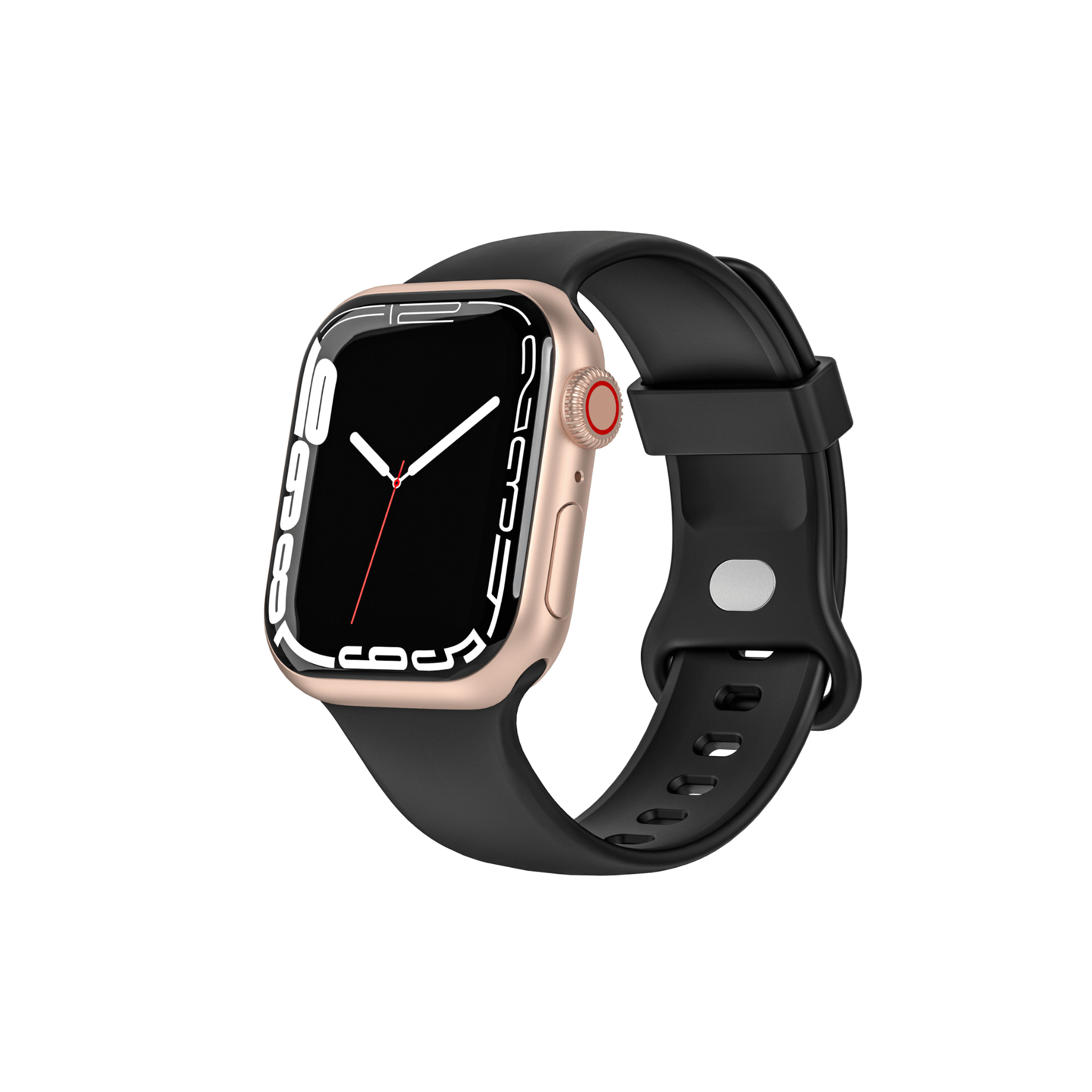 Fit Silikonarmband in Schwarz – zeitloses, sportliches Design für alle Apple Watch Größen
